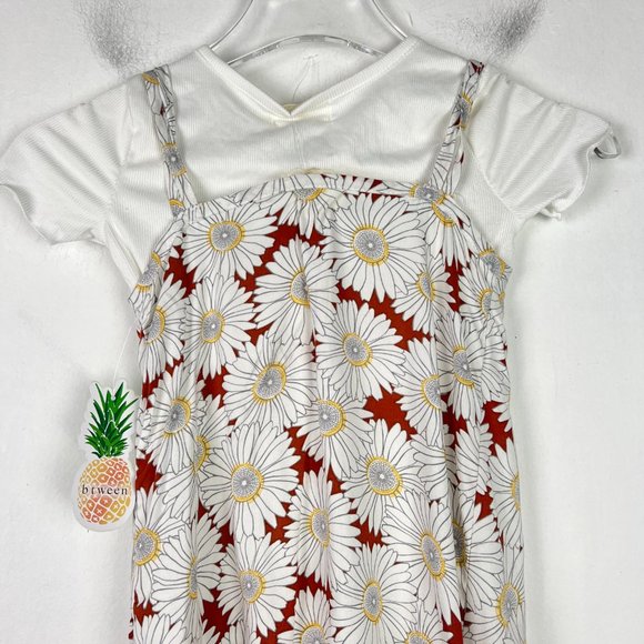 NWT BTween 2 Piece Floral Dress Matching Scruncie Kid's Girl's Size 6 NEW - Picture 9 of 10